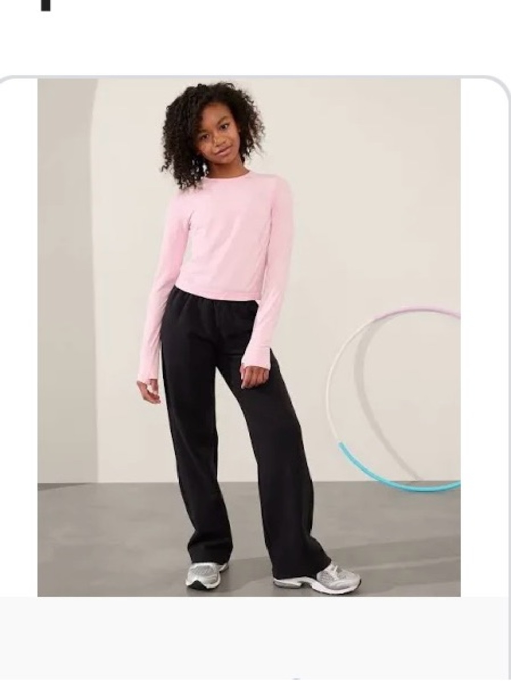 Athleta Black Kids Wide-Leg Joggers